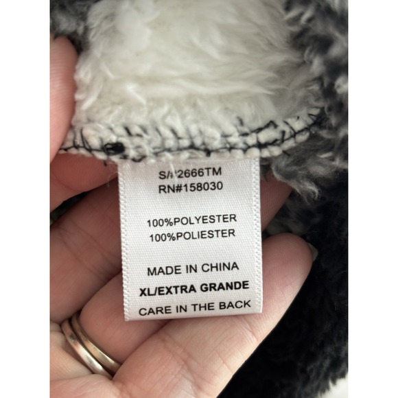 Women's Sweater Canyon Creek Black And White Plaid Size XL Zip - Picture 4 of 10